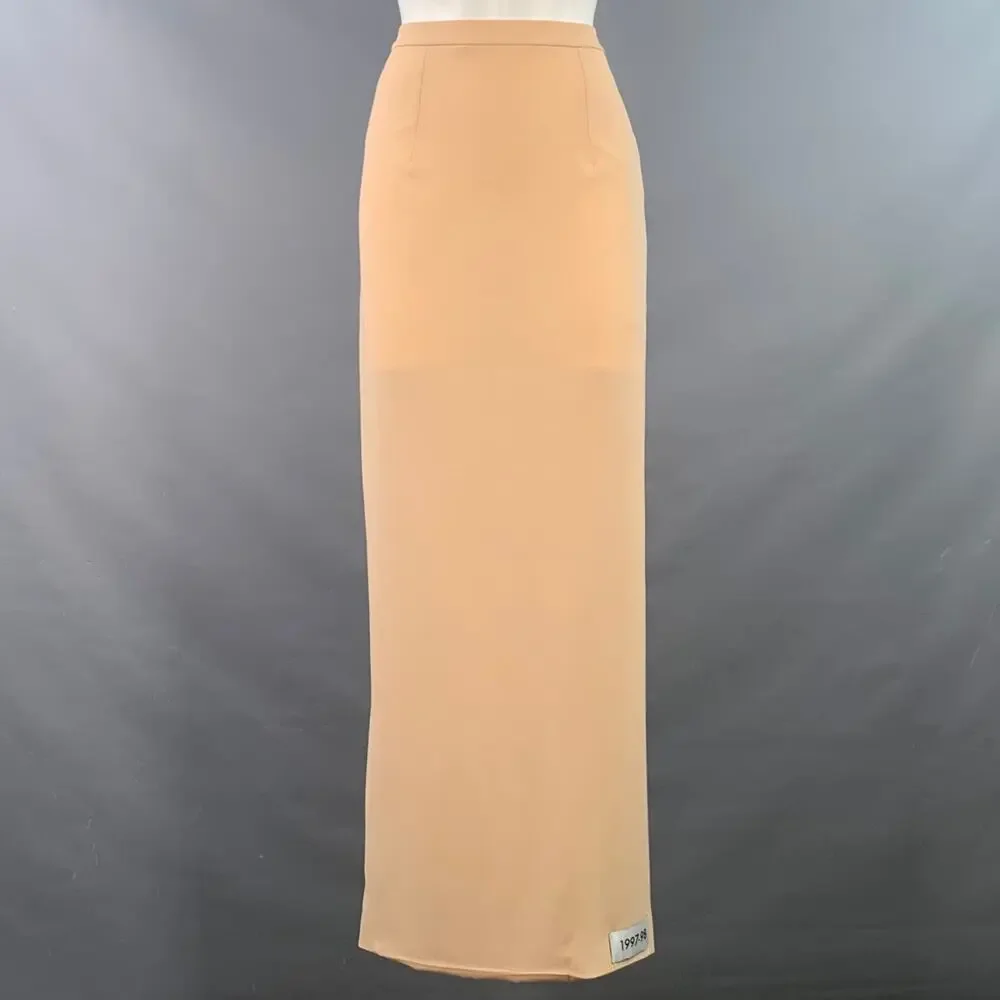 DOLCE & GABBANA SS23 1997-98 Re-issue Size 6 Beige Silk Blend Pencil Long Skirt